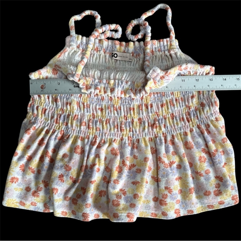 Flare Floral Print Peplum Tank - Picture 4 of 5